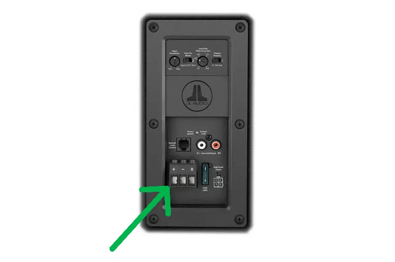 Premium OEM Black Power Plug with Harness for JL Audio MicroSub+ & PowerWedge+ Subwoofers